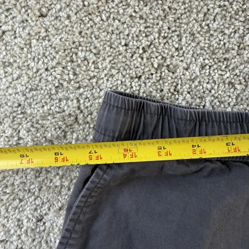 Quiksilver Pants Mens Large Gray Chino Elastic Waist Drawstring Straight Leg